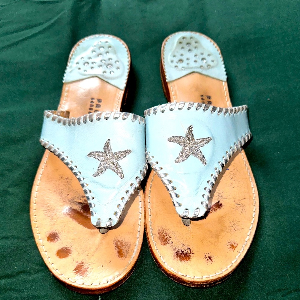 Palm Beach Sandals embroidered starfish sandals Sz 9
